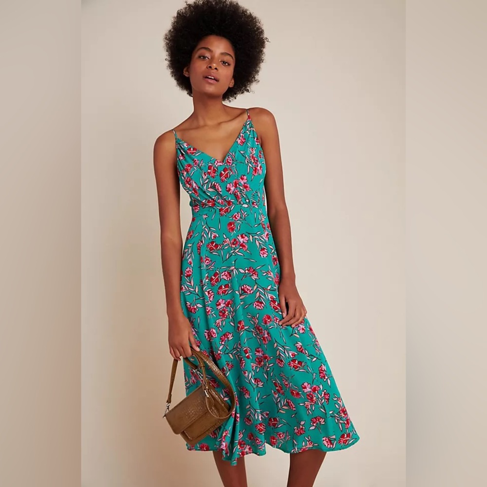 💫HP‼️💫 SILK‼️ NWT YUMI KIM by Anthropologie Floral Dress, Size 8 - Picture 1 of 10